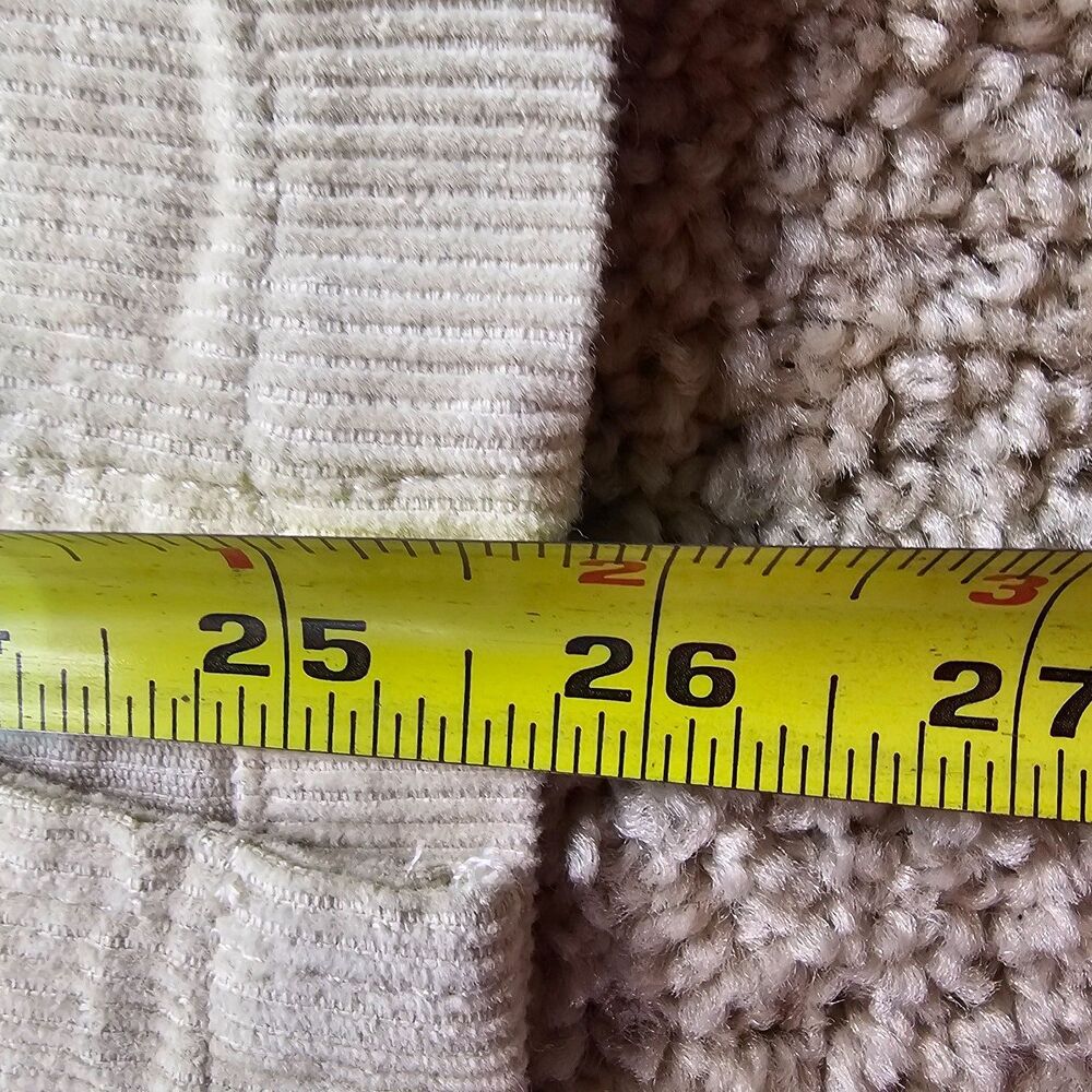 Khaki & Blue Cream Corduroy Mini Dress XS Square Neck A-Line Y2K Cottagecore - Picture 14 of 14